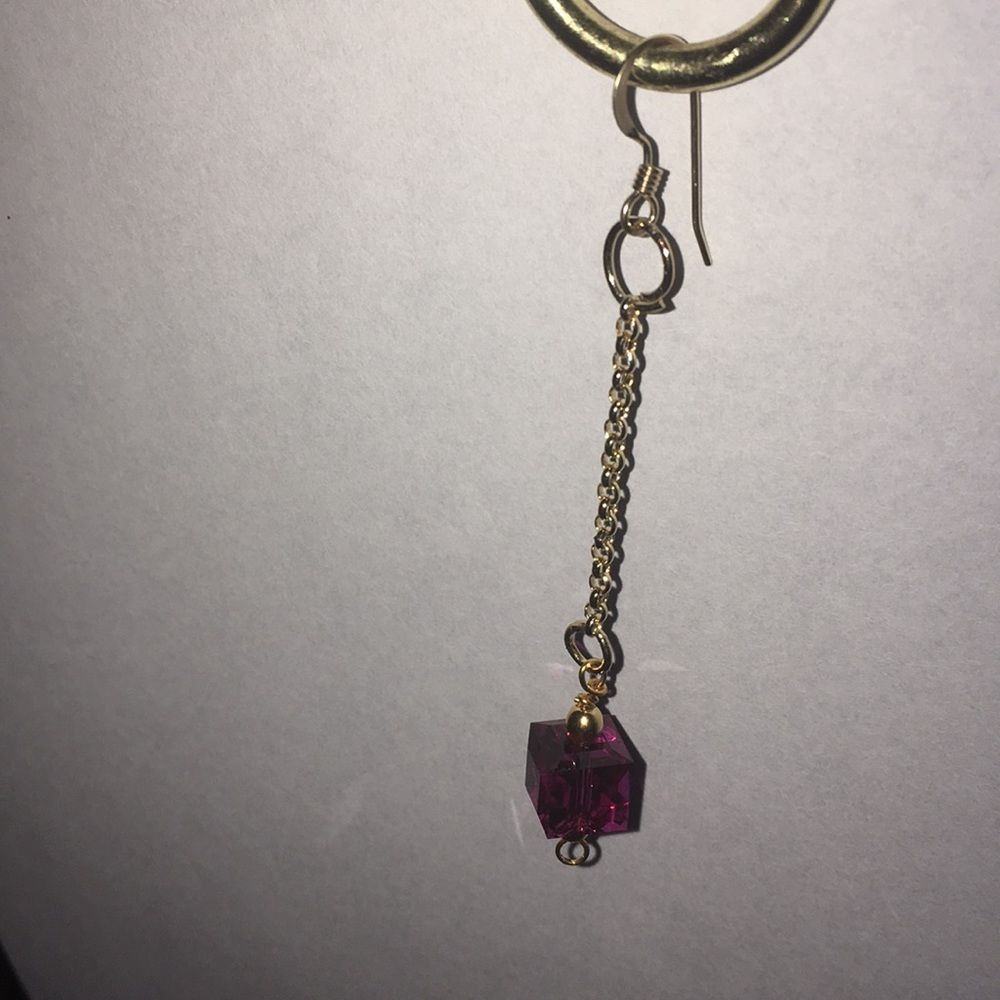 14k Gold Filled Crystal Drop Earrings